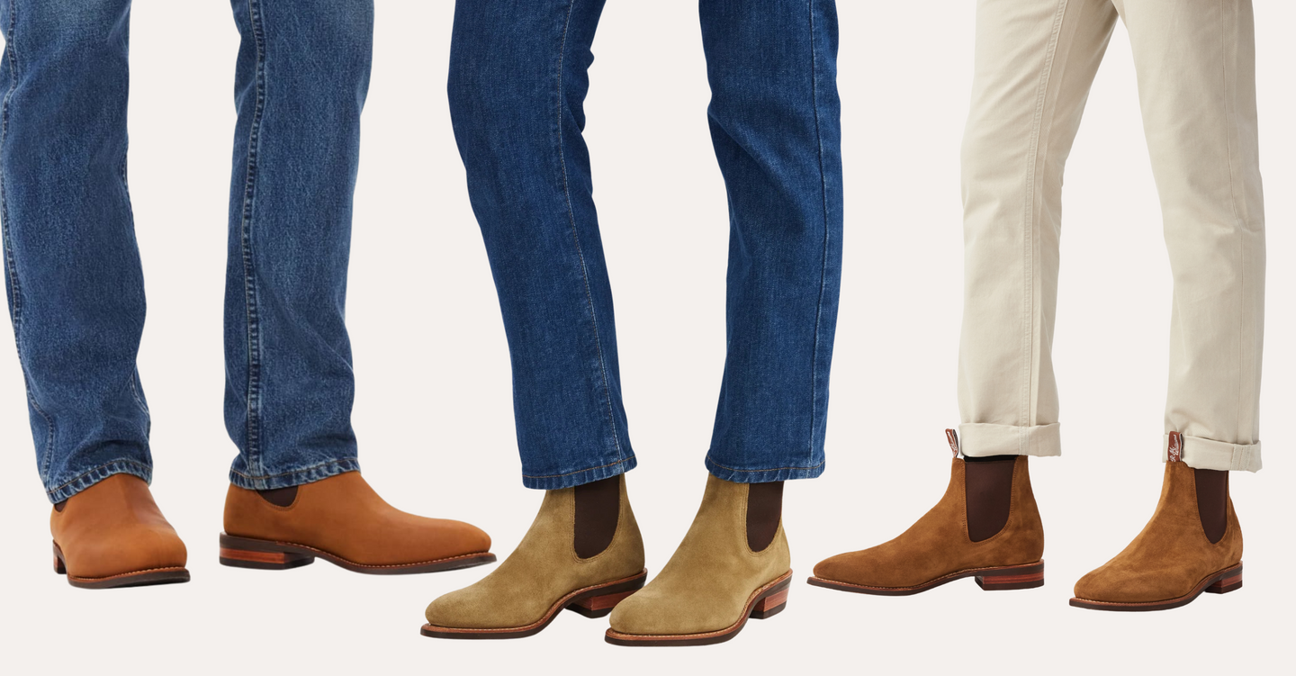 Best Winter Boots for Men in Australia: Rugged, Stylish & Ready for Anything displayed on various men's feet.