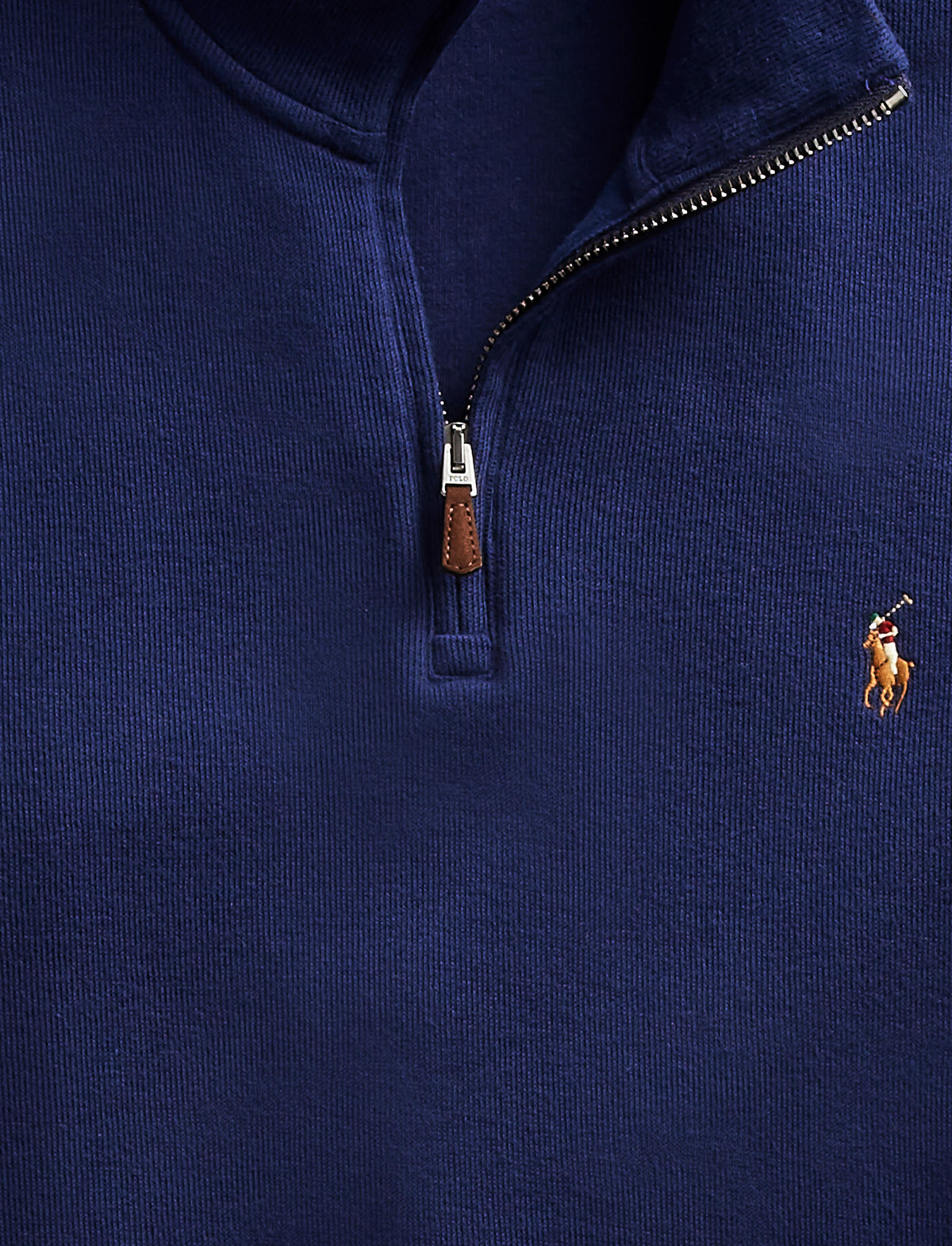 Polo Ralph Lauren - Premium Estate-Rib Knit Quarter Zip Jumper - Navy