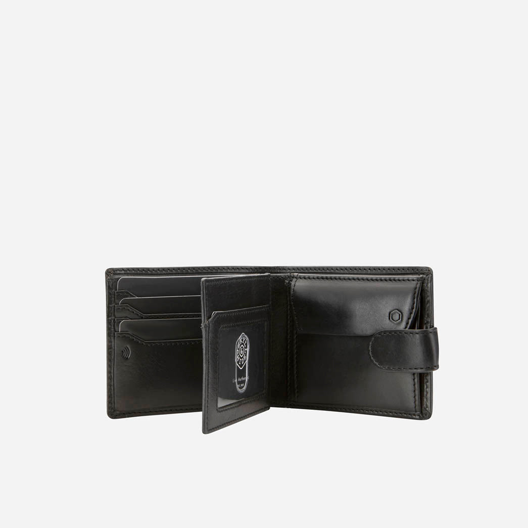 Jekyll And Hide - Bifold Wallet With Coin And ID Window - Mocha | Tan | Black