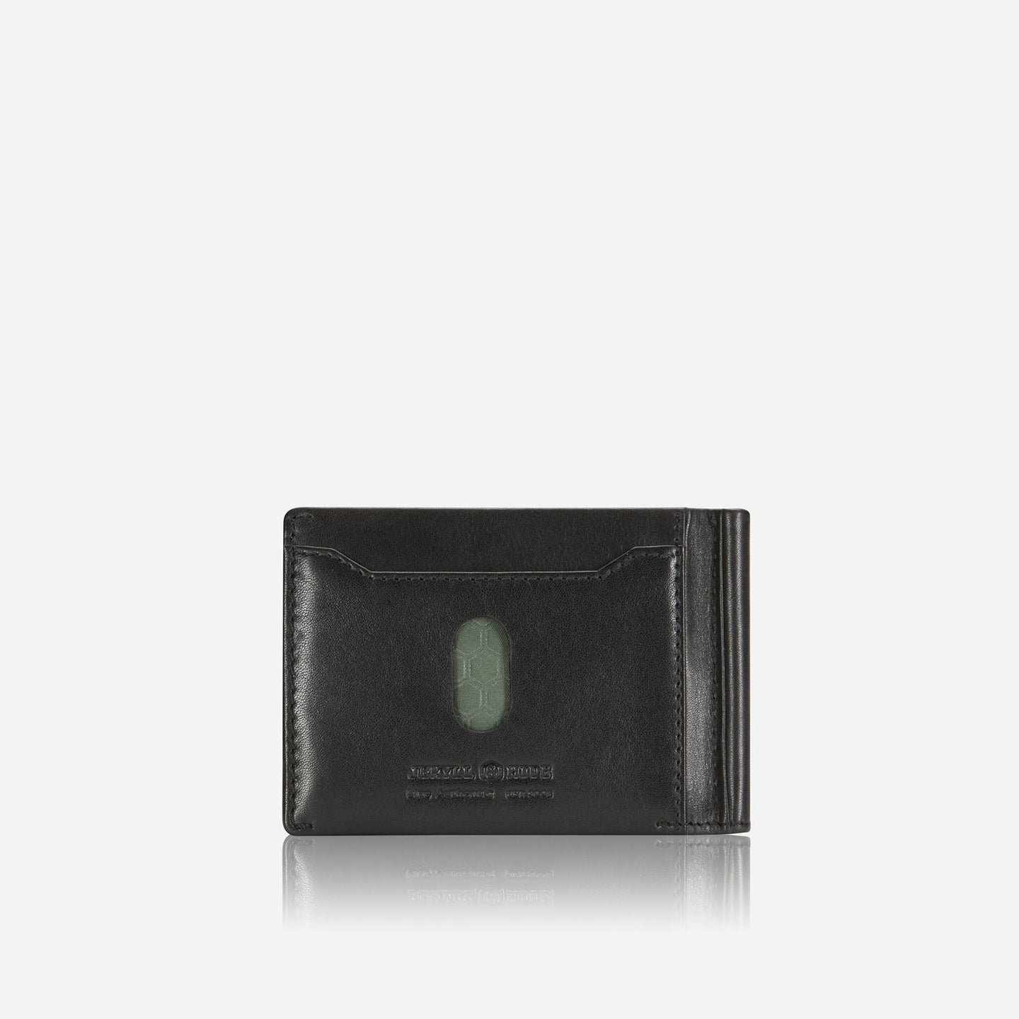 Jekyll and Hide - Leather Money Clip Wallet - Mocha | Black | Camo Black | Tan in sleek black leather design.