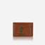 Jekyll and Hide - Leather Money Clip Wallet - Mocha | Black | Camo Black | Tan in tan leather with metal strap.