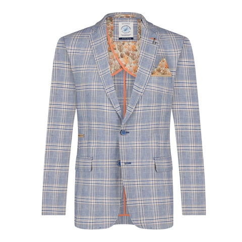 A Fish Named Fred - Big Check Sports Coat - Blue