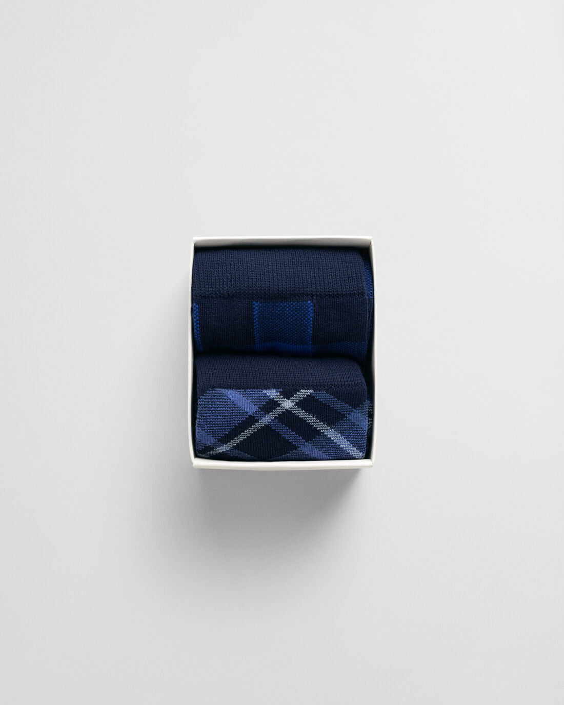 GANT - 2-Pack Check Socks - Evening Blue