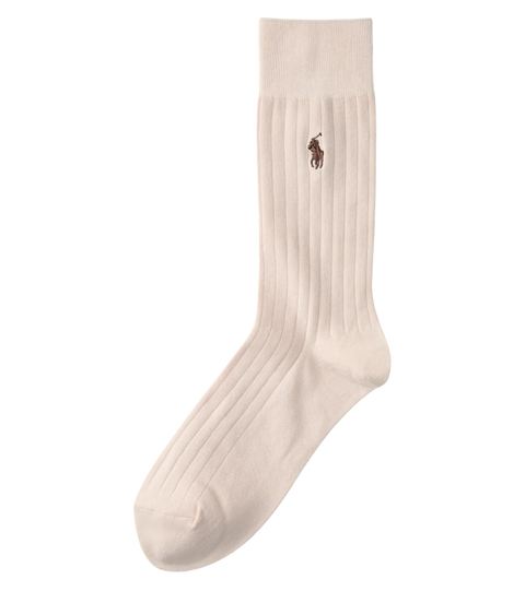 Polo Ralph Lauren - Egyptian Rib Crew Socks - Single - Stone
