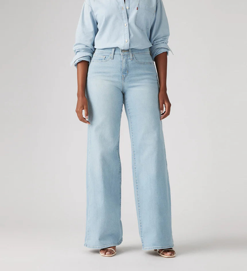 Levi - Ladies 318 Shaping Jean - Wide Leg - A Tall Glass of Water Denim