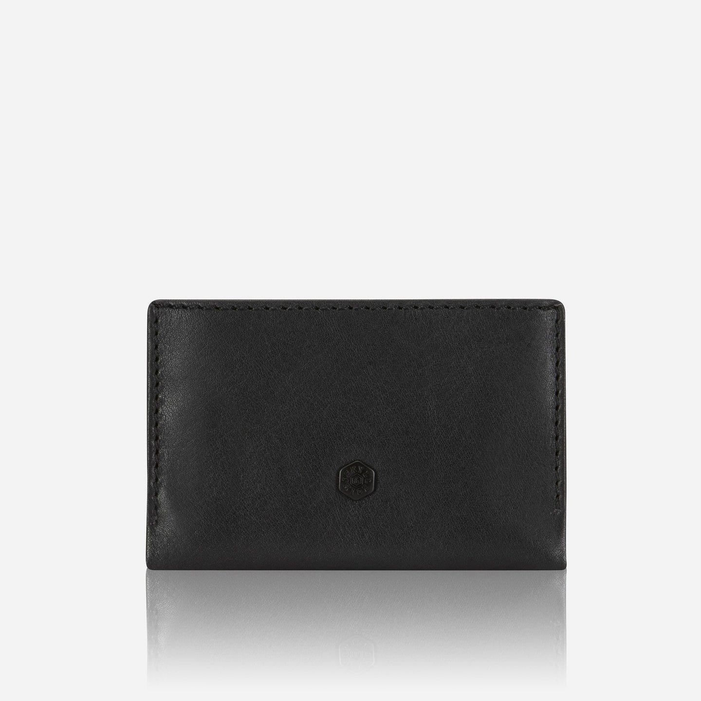 Jekyll and Hide - Money Clip Card Holder - Black | Mocha | Tan in sleek black leather design for cards and cash.