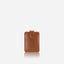 Jekyll and Hide - Compact Tab Card Holder - Black | Mocha | Tan in tan leather with a secure tab closure.