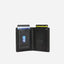 Jekyll & Hide - Slim Elasticated Card Holder - Mocha | Black | Tan inner view showcasing card slots and RFID feature.