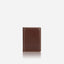 Jekyll & Hide - Slim Elasticated Card Holder - Mocha | Black | Tan, stylish brown leather wallet with distinctive stitching.