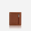Jekyll and Hide - Slim Bifold Card Holder With Coin Purse - Black | Tan | Mocha in tan leather with external zipped pocket.