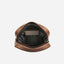 Jekyll and Hide - Small Crossbody Organiser - Mocha | Tan | Black interior view with zip closure.