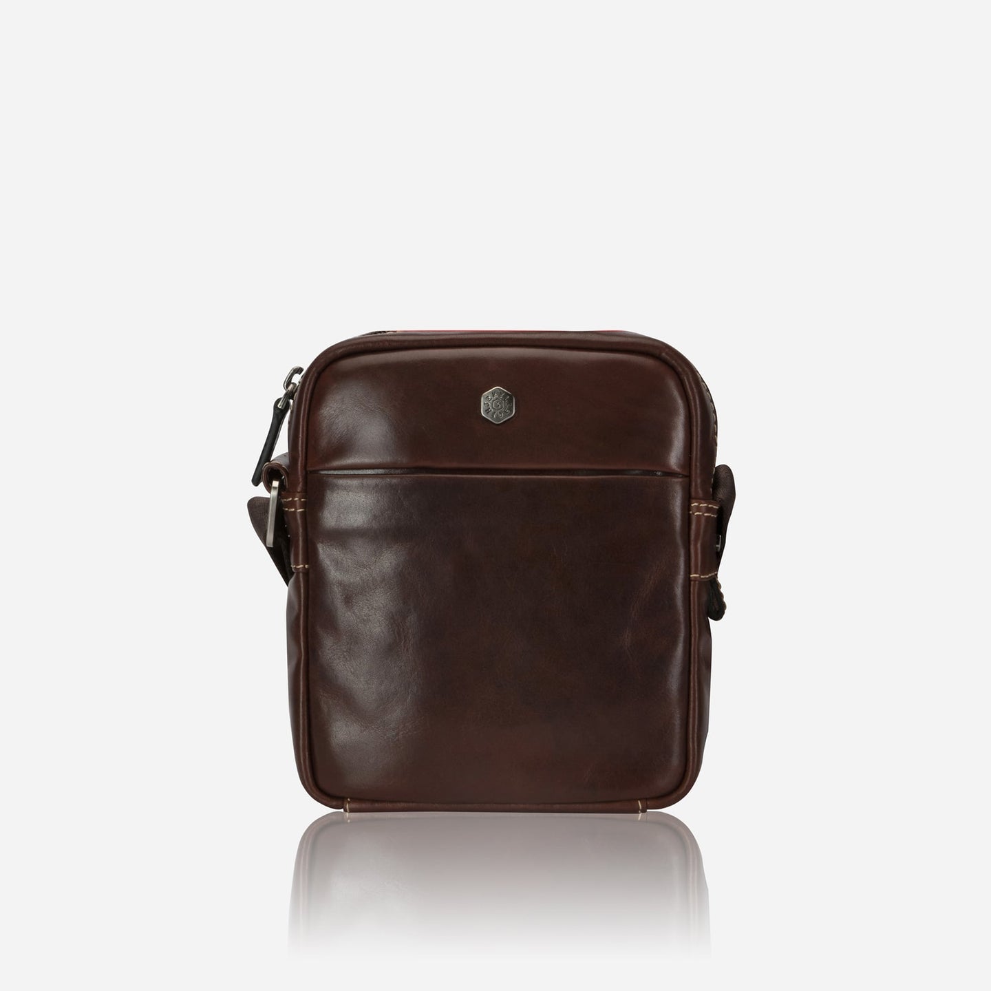 Jekyll and Hide - Small Crossbody Organiser - Mocha | Tan | Black in dark brown leather, perfect for daily use.