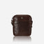 Jekyll and Hide - Small Crossbody Organiser - Mocha | Tan | Black in dark brown leather, perfect for daily use.