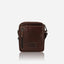Jekyll and Hide - Small Crossbody Organiser - Mocha | Tan | Black in brown leather with zip closure.