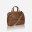 Jekyll and Hide - Large Multi Compartment Briefcase - Mocha | Colt - OVERSIZE PARCEL side view leather briefcase