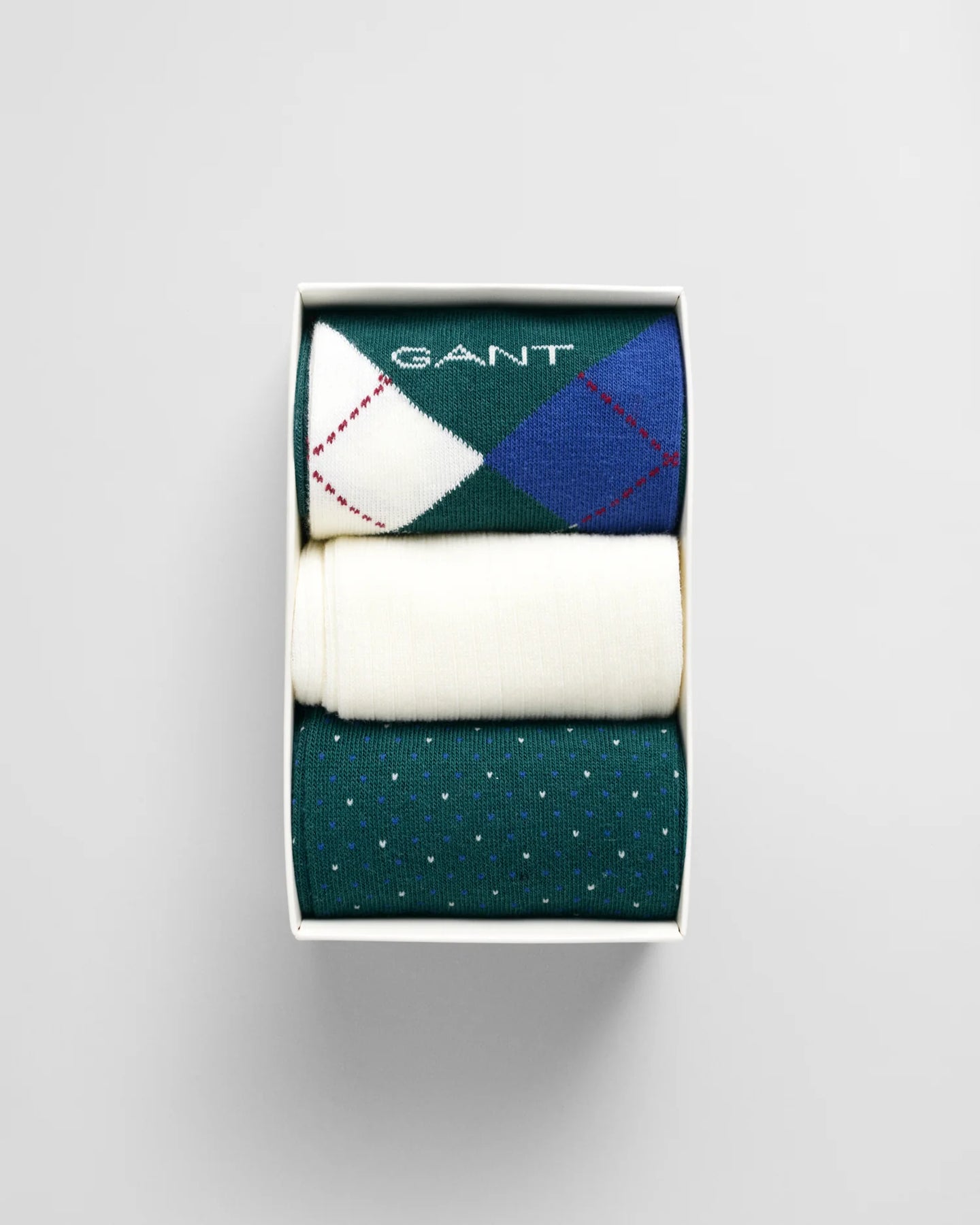GANT - 3-Pack - Argyle Socks Gift Box - Deep Forest