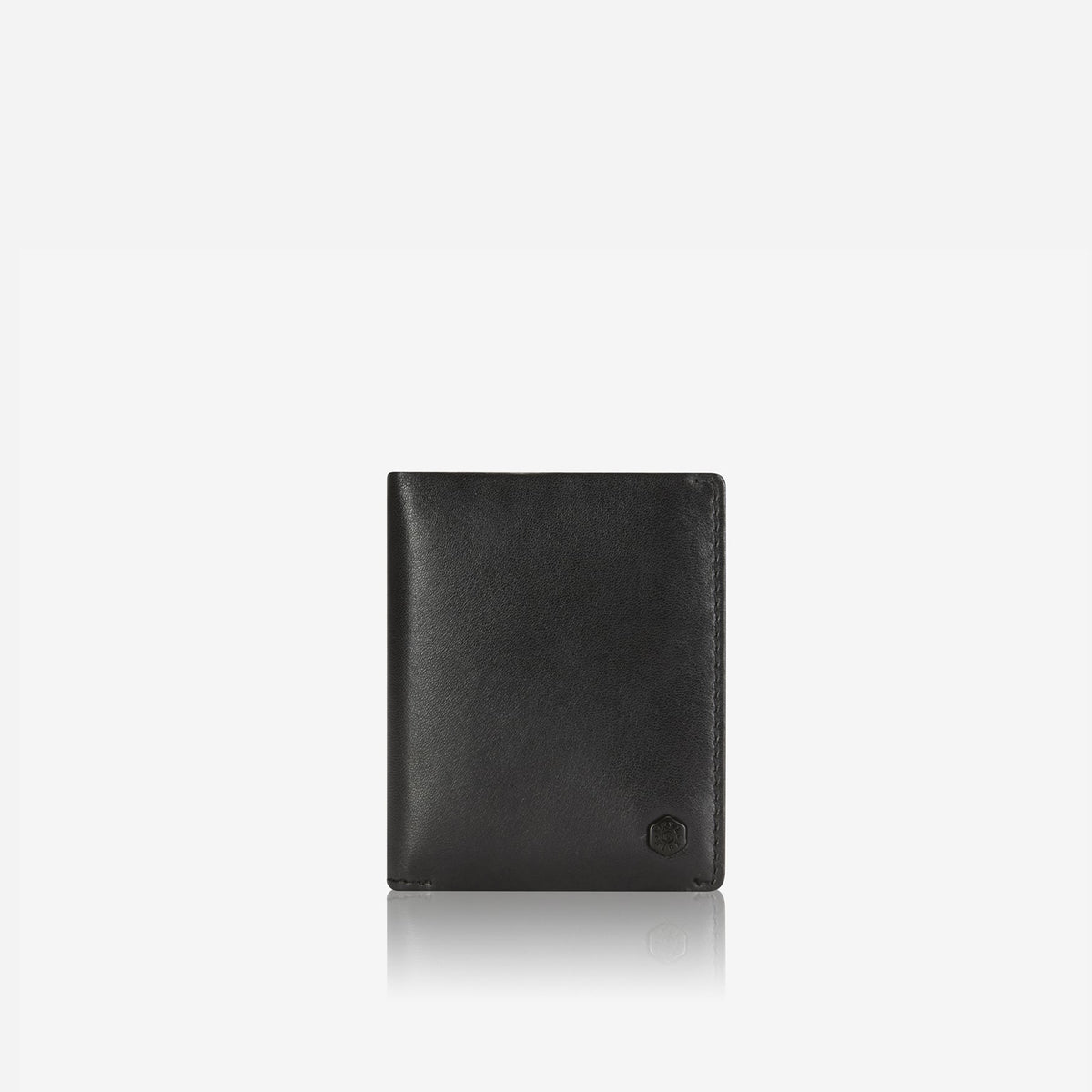 Jekyll and Hide - Slim Card Holder - Tan | Black | Mocca in sleek black leather, elegantly designed for minimalism.
