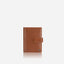 Jekyll and Hide - Passport Wallet And Organiser - Tan | Mocha in smooth tan leather with secure button closure.
