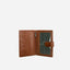 Jekyll and Hide - Passport Wallet And Organiser - Tan | Mocha open view showcasing card slots and ID window