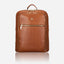 Jekyll and Hide - Ladies Business Backpack 38cm - Black | Tan - stylish brown leather backpack with pockets.
