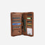 Jekyll and Hide - Large Zip-Around Travel And Passport Organiser - Tan | Mocha | Black, showcasing its organized interior.