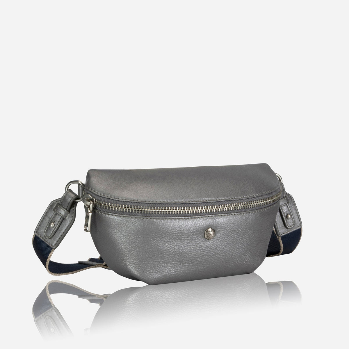 Jekyll and Hide - Womens Osaka Slim Leather Waist Bag - Tan and Multiple Colours in grey.