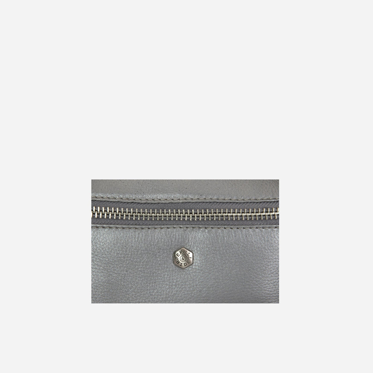 Jekyll and Hide - Womens Osaka Slim Leather Waist Bag - Tan and Multiple Colours in grey with zipper detail.