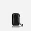 Jekyll and Hide - Compact Zip Around Cable Pouch - Tan | Black | Mocha, sleek black tech accessory organizer.