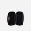 Jekyll and Hide - Compact Zip Around Cable Pouch - Tan | Black | Mocha opened view showcasing organization features.