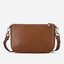 Jekyll and Hide - Womens Paris Crossbody 3-Compartment - Tan in rich tan leather, featuring a chic chain strap.