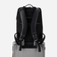 Jekyll and Hide - 17" Laptop Backpack - Colt | Black on top of luggage with ergonomic straps