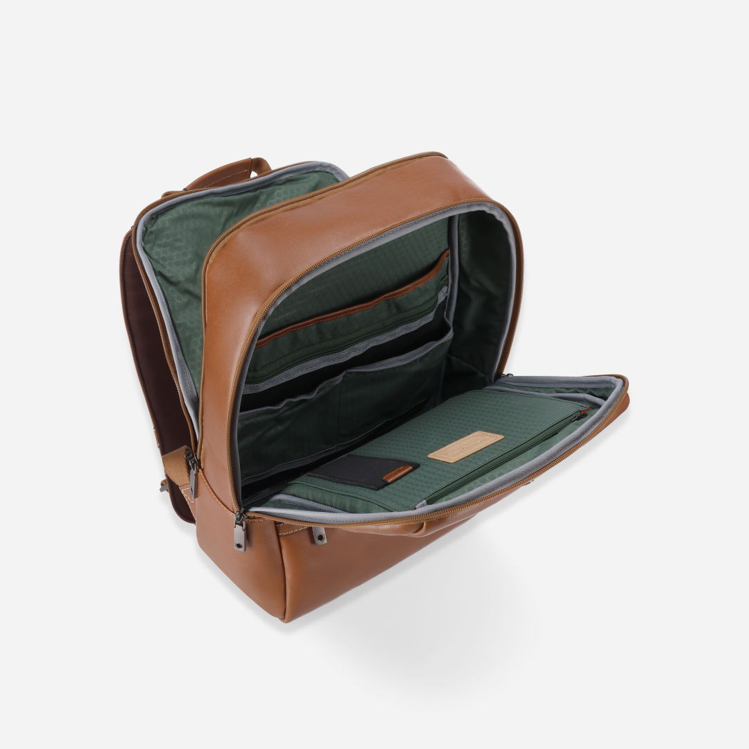 Jekyll and Hide - 17" Laptop Backpack - Colt | Black, showcasing a spacious interior with organized compartments.