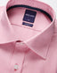 Abelard - Long Sleeve Business Shirt - Mastiff Tooth - Fuschia & White