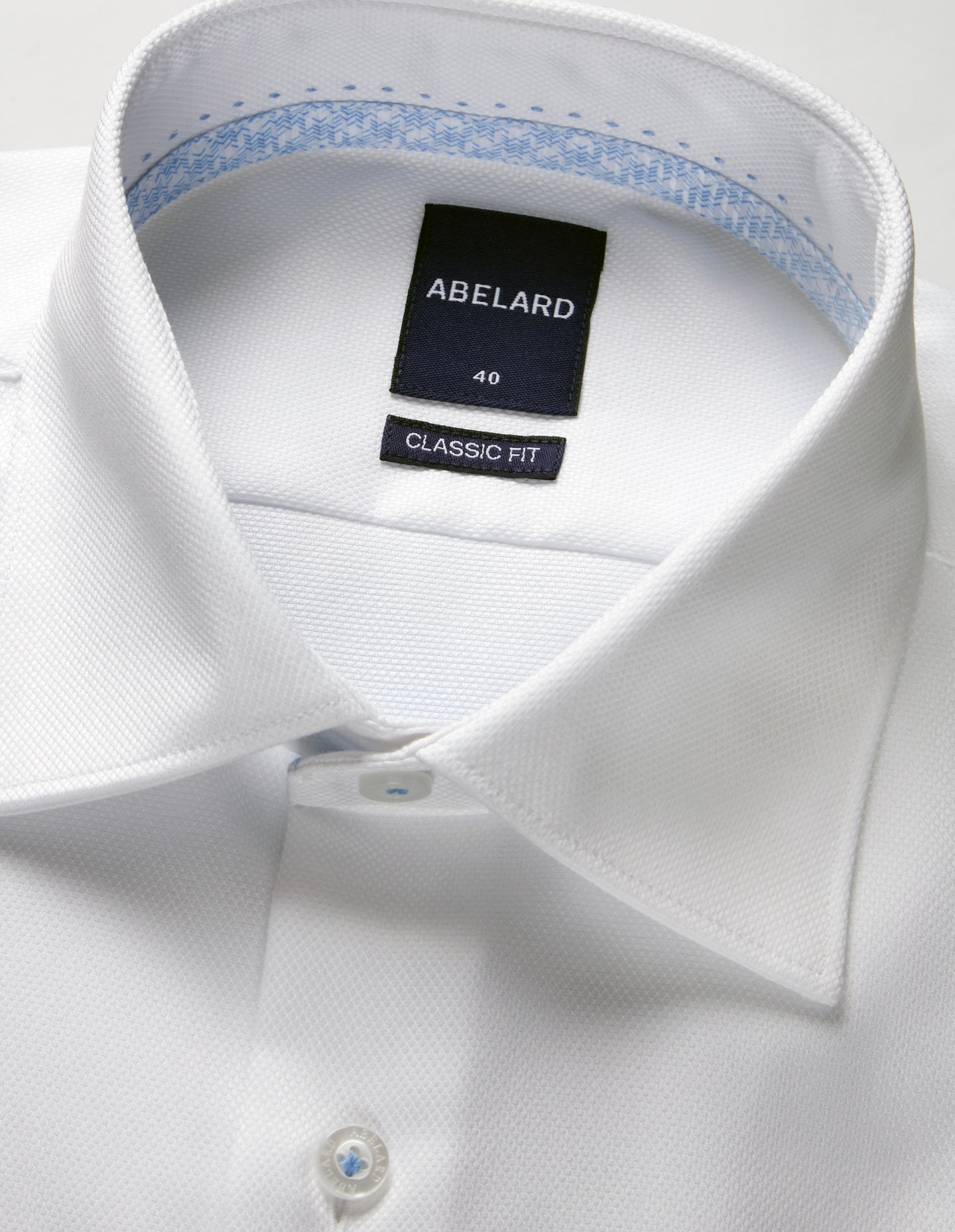 Abelard - Long Sleeve Business Shirt - Textured - White