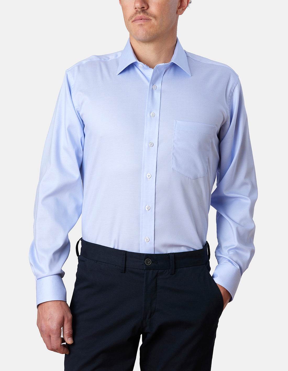 Abelard - Long Sleeve Business Shirt - Sky Blue