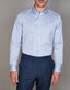 Abelard - Long Sleeve Business Shirt - Stripe - Royal Blue & White