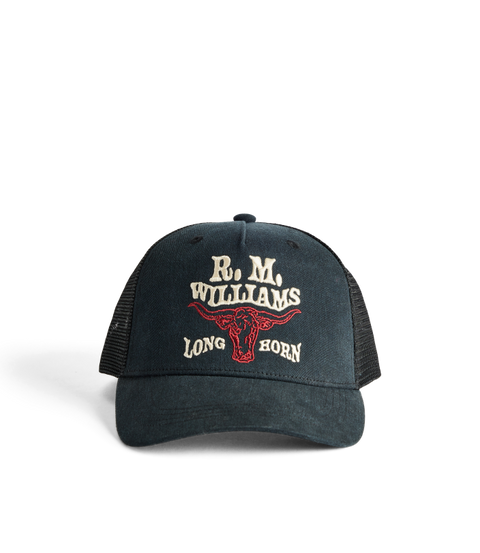 R.M.Williams - Longhorn Trucker Cap - Black Wash