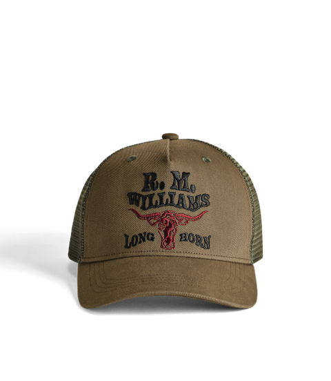R.M.Williams - Longhorn Trucker Cap - Dark Olive