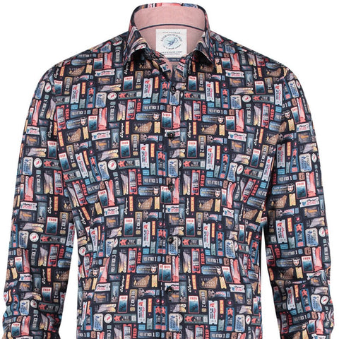 A Fish Named Fred - Cinema Tickets Shirt - Navy