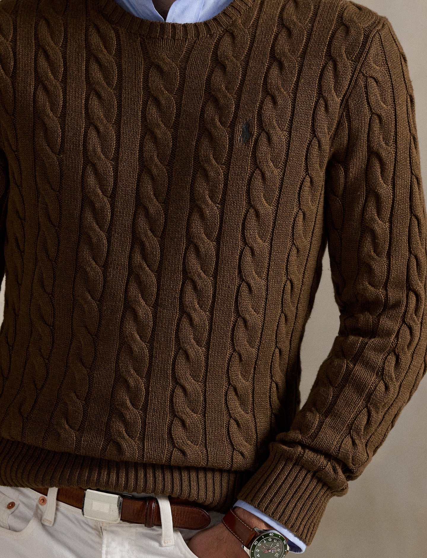 Polo Ralph Lauren - Cotton Cable Knit Jumper - Coffee Brown