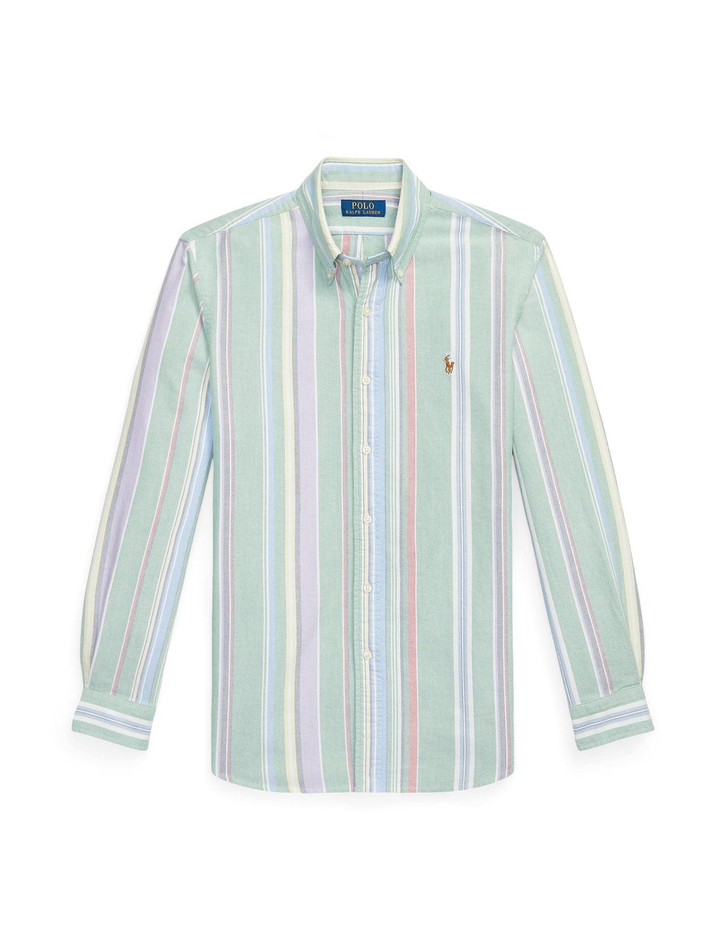 Polo Ralph Lauren - Custom Fit Striped Oxford Shirt - Multi - Green/Purple