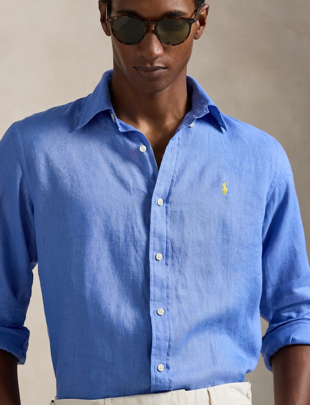 Polo Ralph Lauren - Custom Fit Linen Shirt - Harbour Blue