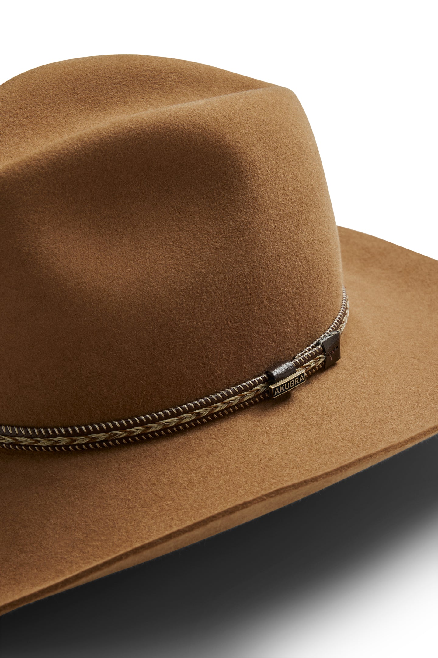 Akubra - Dusty Dawn Hat - Spice with wide brim and equestrian-inspired band in warm brown shade.