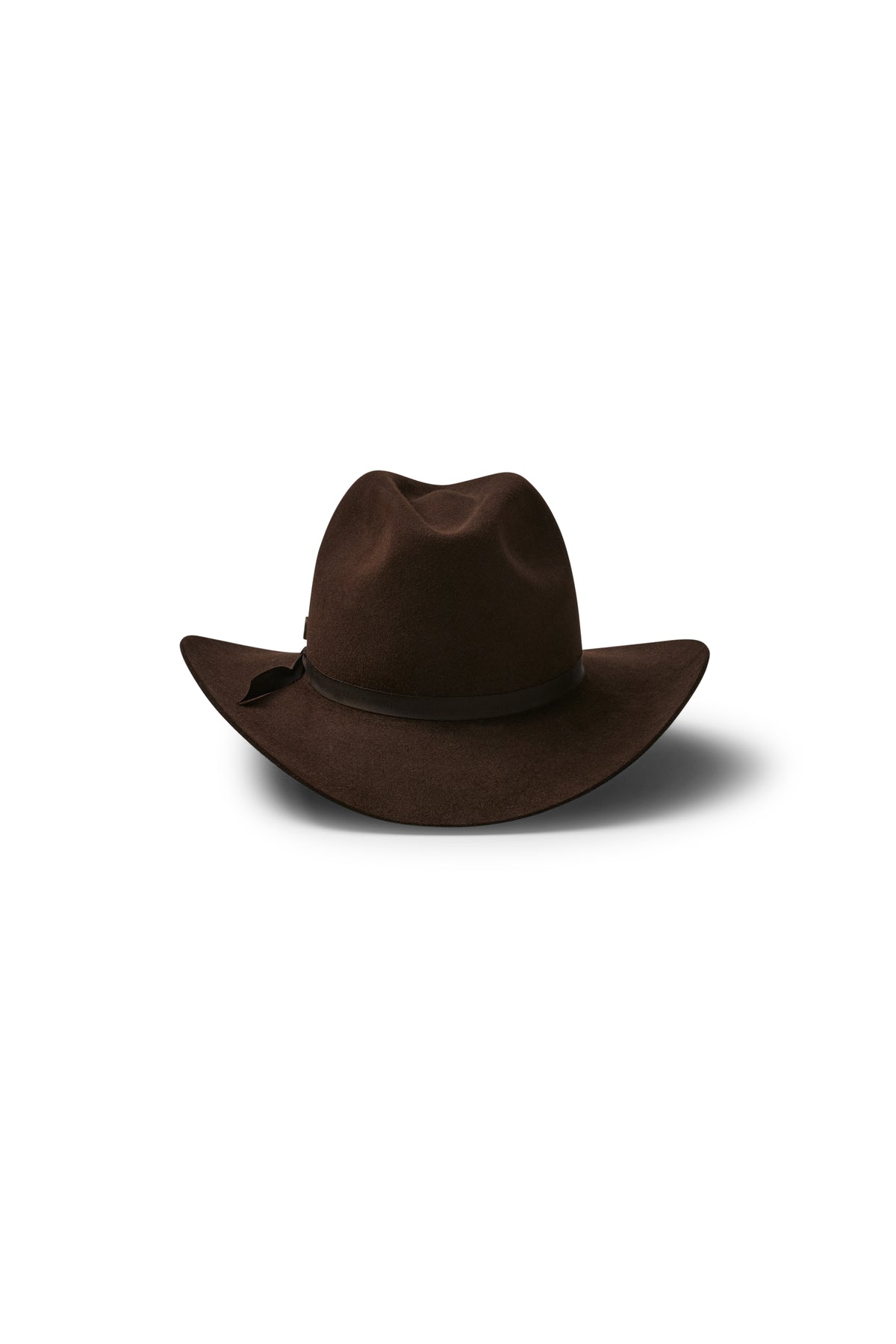 Akubra - My First Rodeo Hat - Bitter Chocolate with a small brim and pinched crown design.