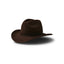 Akubra - My First Rodeo Hat - Bitter Chocolate side view on a white background, showcasing its Western-inspired design.