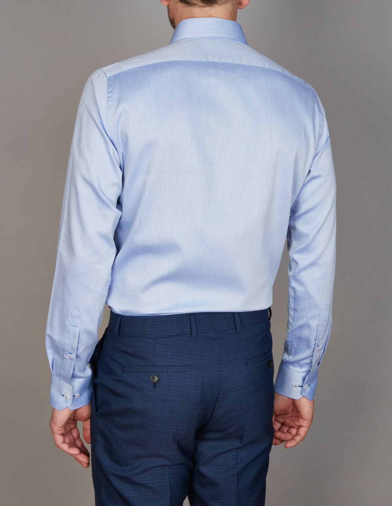 Abelard - Long Sleeve Business Shirt - Dobby - Sapphire