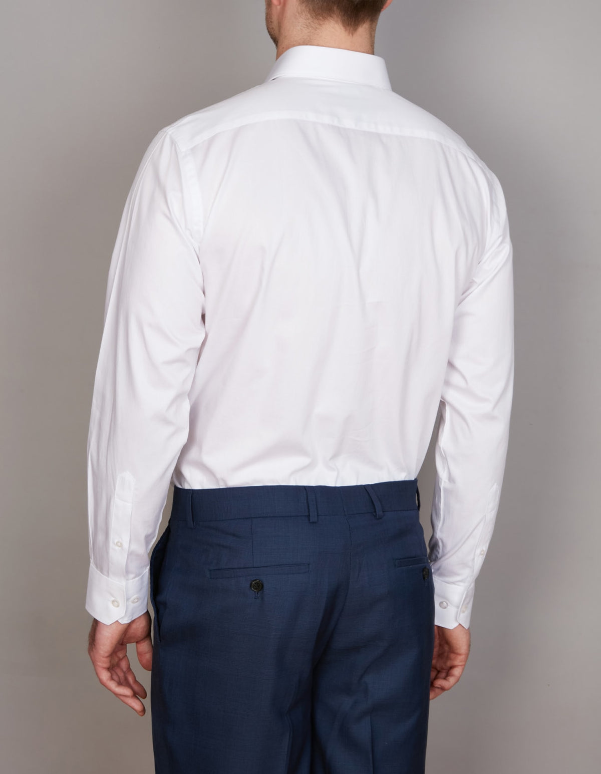 Abelard - Long Sleeve Business Shirt - Dobby - White