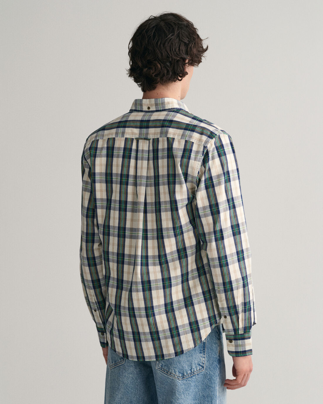 GANT - Poplin Shirt - Check - Archive Shield - Eggshell