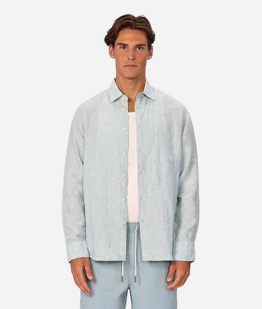 Industrie - The Avignon Long Sleeve Shirt - Mint Turquoise