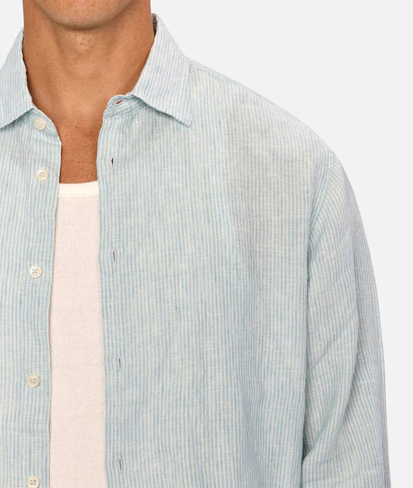 Industrie - The Avignon Long Sleeve Shirt - Mint Turquoise